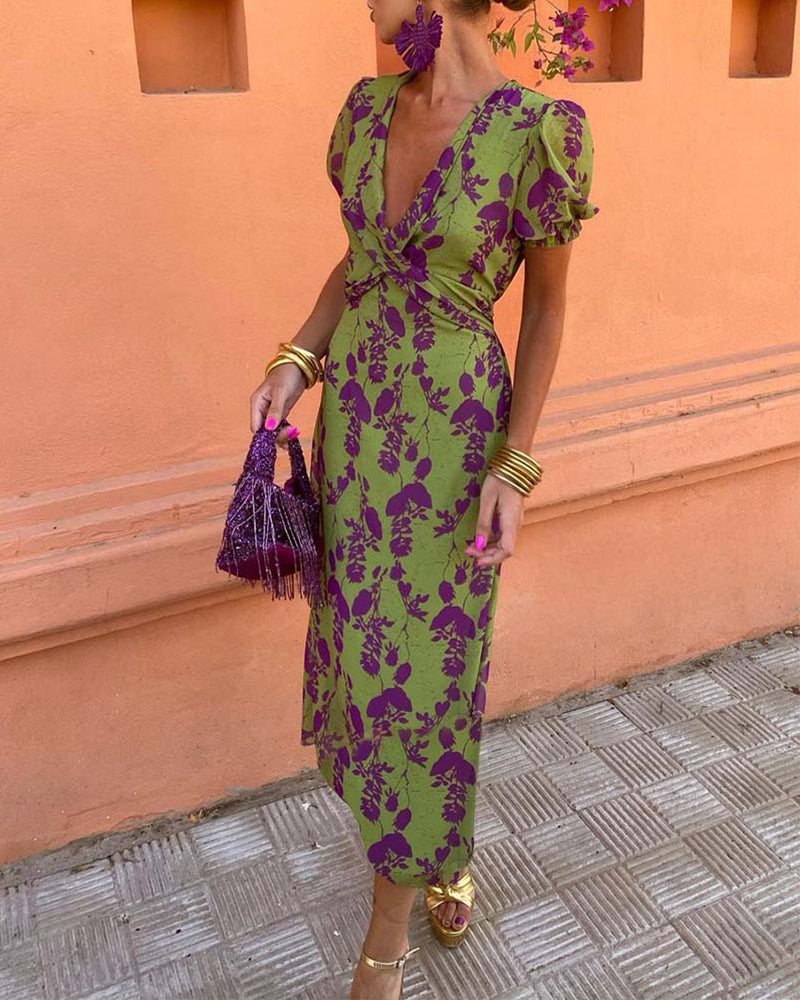 Yelira - Elegant Floral Dress