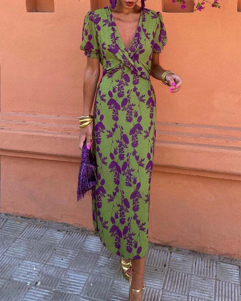 Yelira - Elegant Floral Dress
