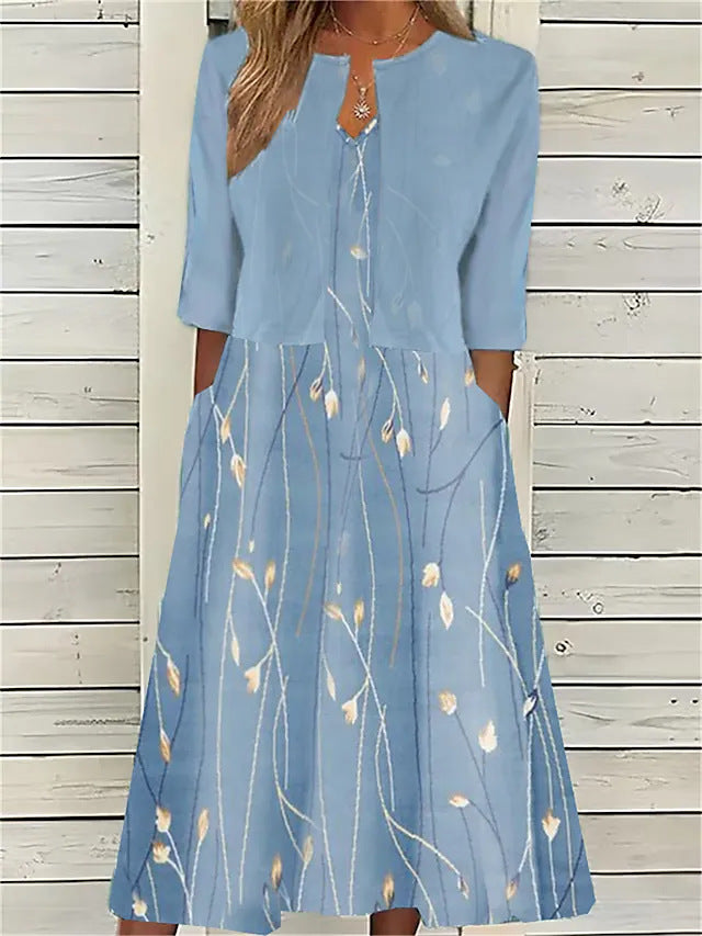 Emrisa – Elegant Floral Midi Co-Ord Set