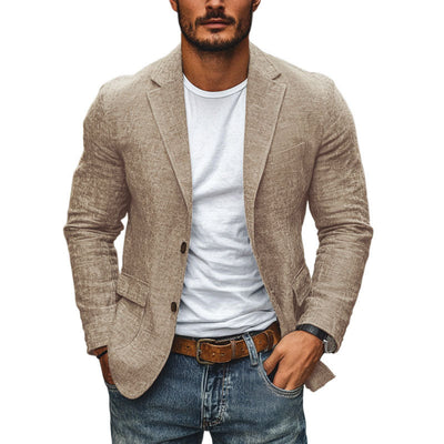 Men's Casual Notch Lapel Single-breasted Slim-fit Blazer