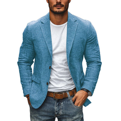 Men's Casual Notch Lapel Single-breasted Slim-fit Blazer
