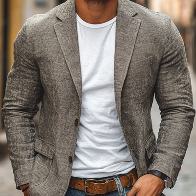 Men's Casual Notch Lapel Single-breasted Slim-fit Blazer