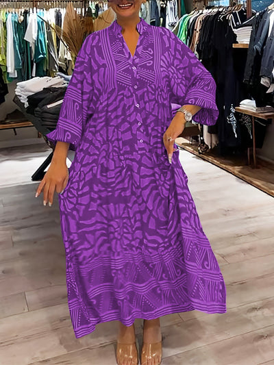 Chloe | Printed V-Neck Dress