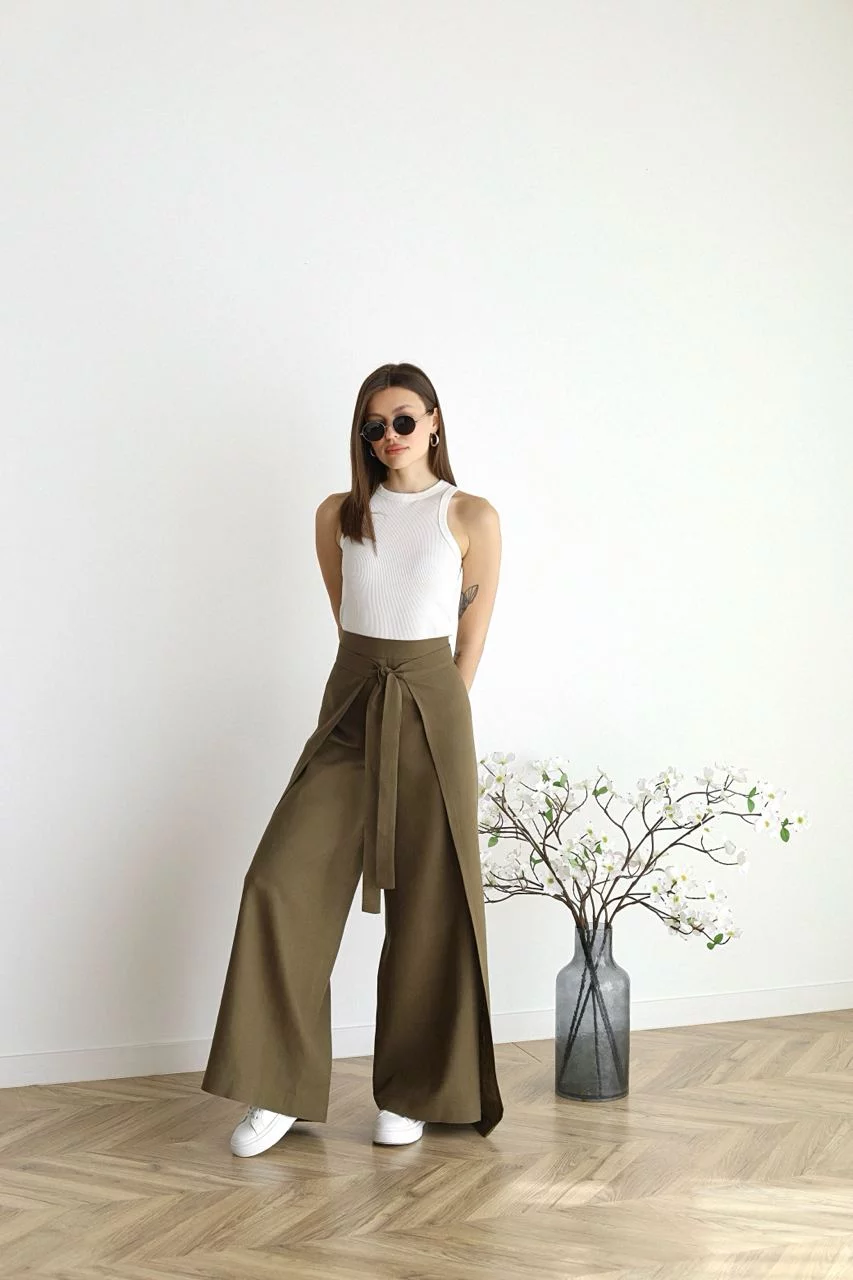 Jovana | Wide Linen Trousers