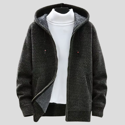 Beckett – Textured Knit Fleece Hoodie