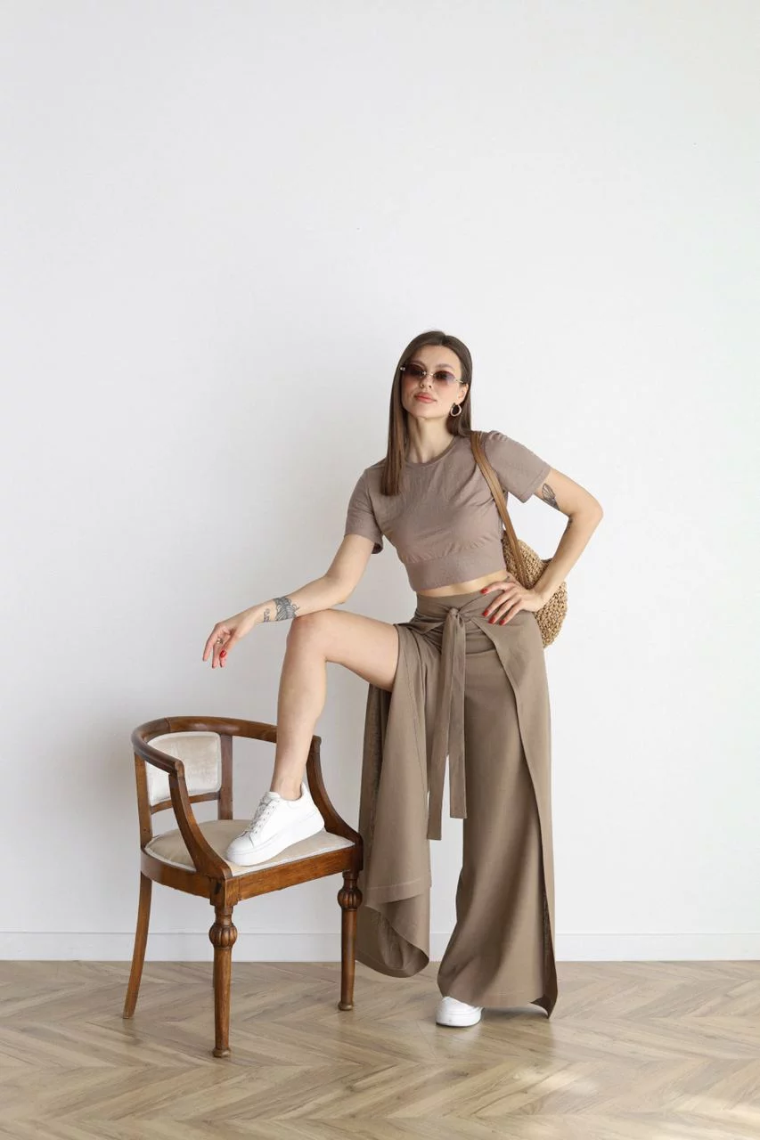Jovana | Wide Linen Trousers