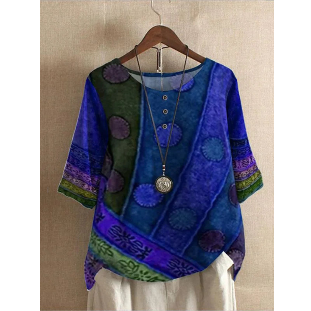 Sloane | Comfortable Colorful Top with Half Sleeves