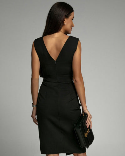 Zyra - Elegant V-Neck Dress