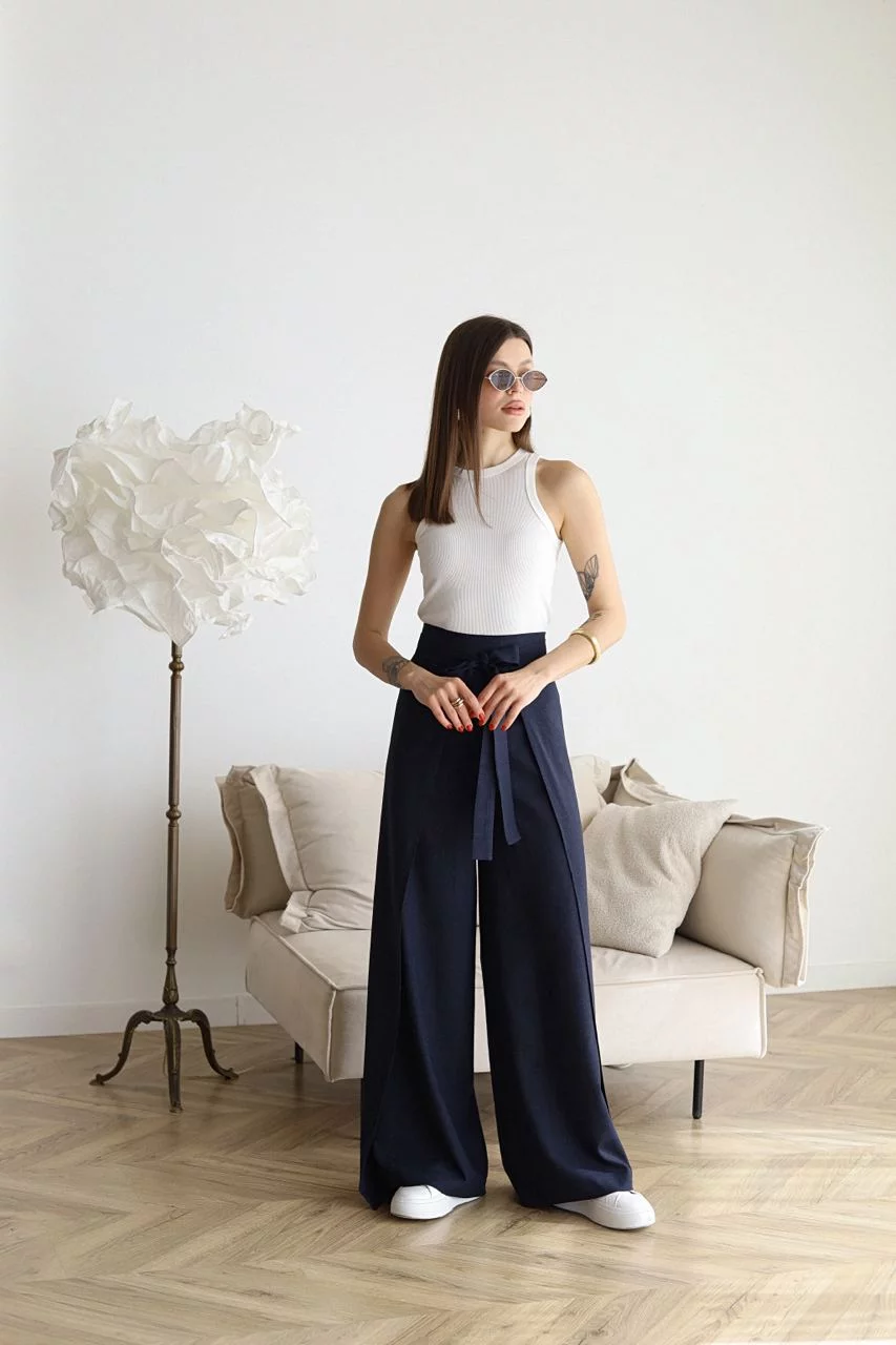 Jovana | Wide Linen Trousers