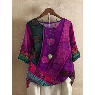Sloane | Comfortable Colorful Top with Half Sleeves