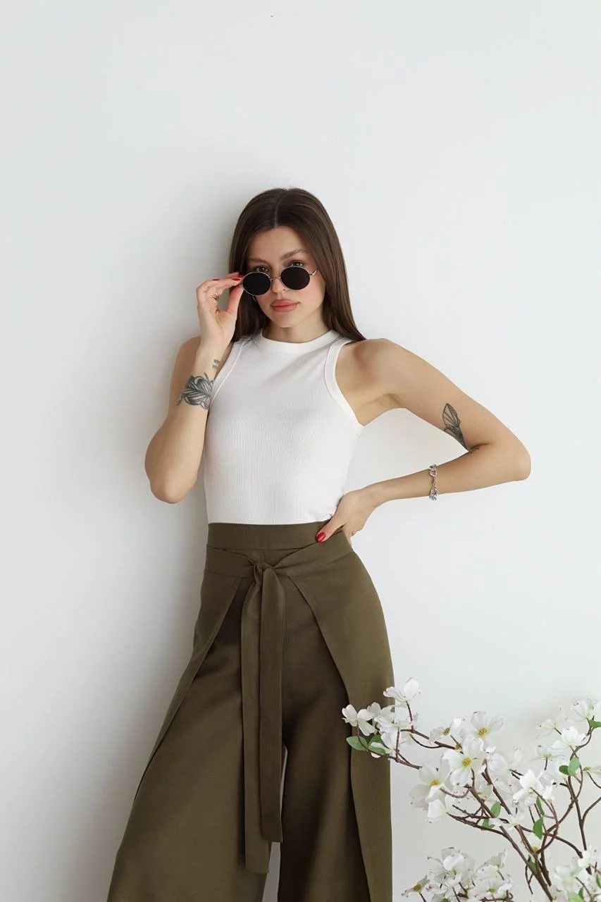 Jovana | Wide Linen Trousers