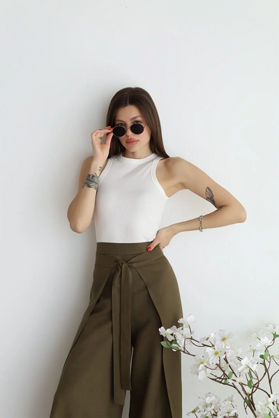 Jovana | Wide Linen Trousers
