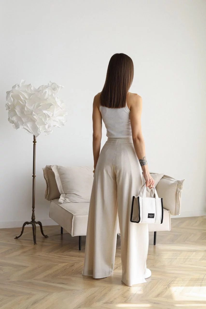 Jovana | Wide Linen Trousers