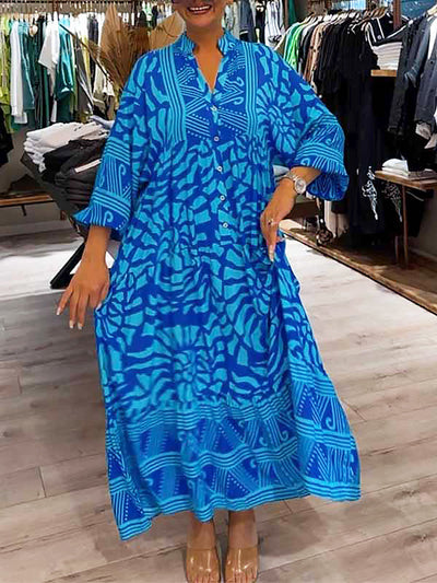 Chloe | Printed V-Neck Dress