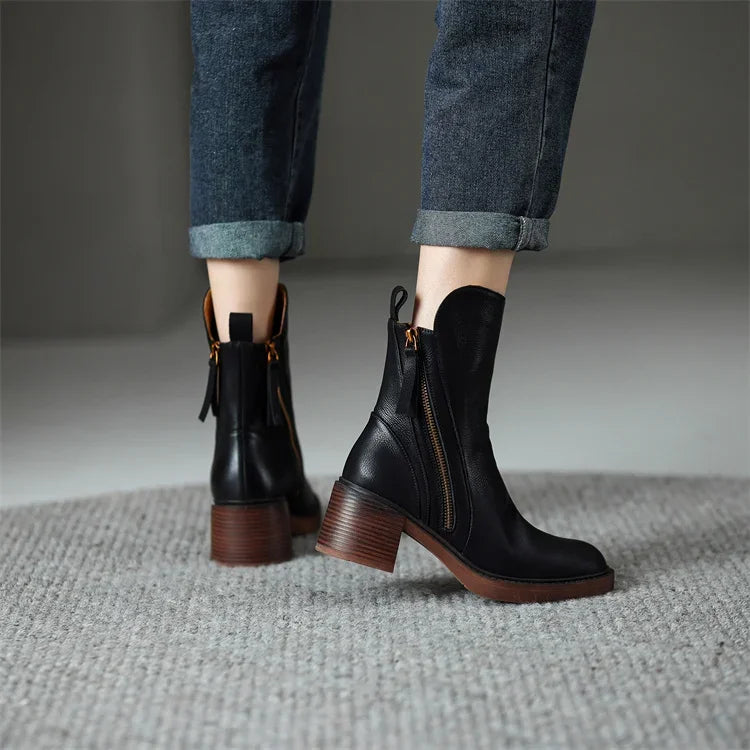 Alice | Leather Ankle Boots