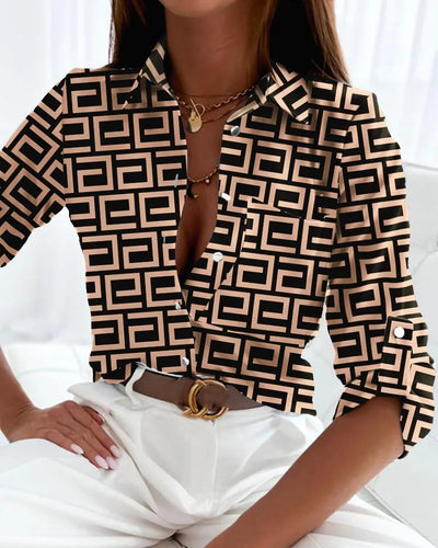 Lucy - Fashion-Forward Blouse with Art Print