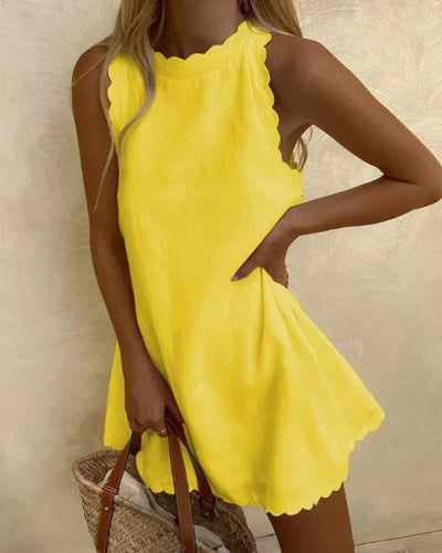 Sienna | Sleeveless Scallop-Edge Dress