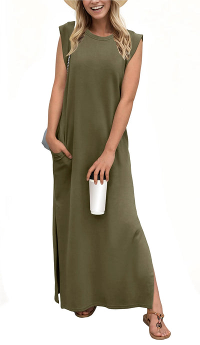 Piper | Relaxed Fit Split Maxi Dress