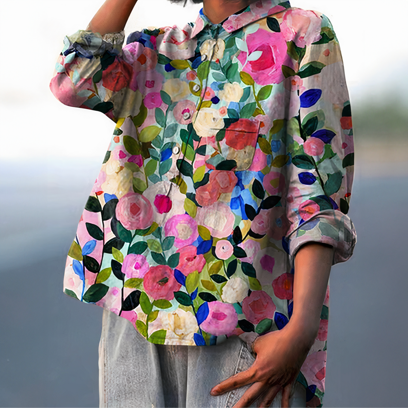 Skylar | Blouse with Romantic Floral Print