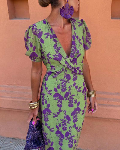 Yelira - Elegant Floral Dress