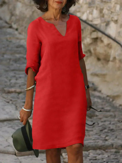 Fiora – Elegant Dress with V-Neck