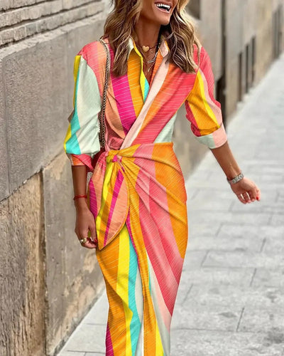Layla | Printed Mid-Length Dress